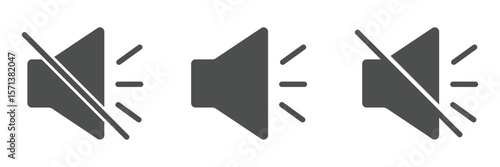 Speaker icon vector illustration. volume sign and symbol. loudspeaker icon. sound symbol. Speaker Set Icon. Sound Icon. volume icon vector. Volume icon simple illustration logo art. Design eps 10. 