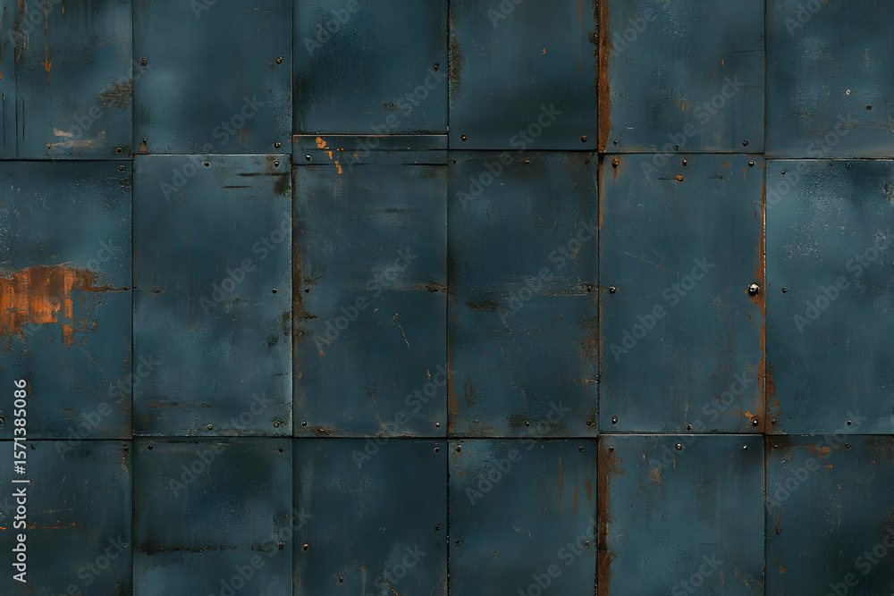 Fototapeta premium Dark Blue Metal Texture Background Illustration
