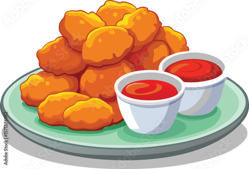 Crispy Chicken Nuggets with Two Dipping Sauces