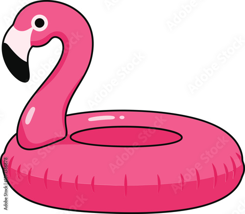 Pink flamingo pool float inflatable summer fun beach toy for water relaxation and outdoor leisure activities