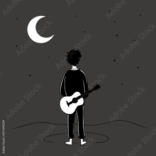 Silhouette vector illustration of a hand drawn pencil sketch