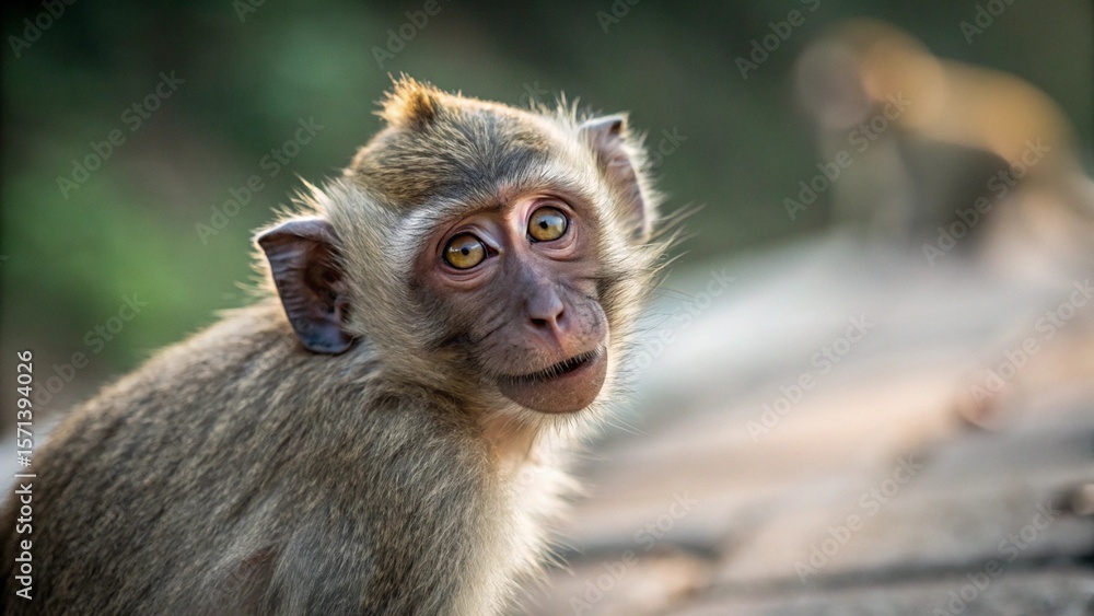 Monkey, sharp and realistic, Photo, Natural light