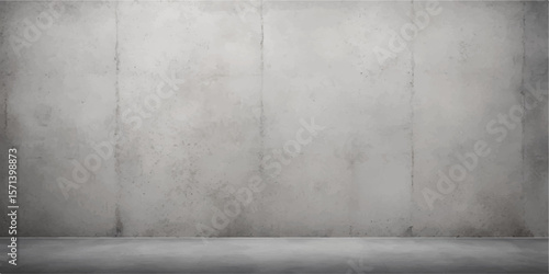 Old, dark, grunge concrete wall and floor texture in an empty room