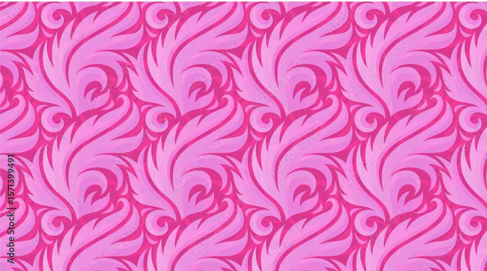 seamless pattern with pink flowers