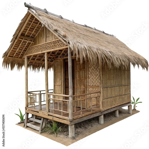 Nipa hut isolated on transparent background ,