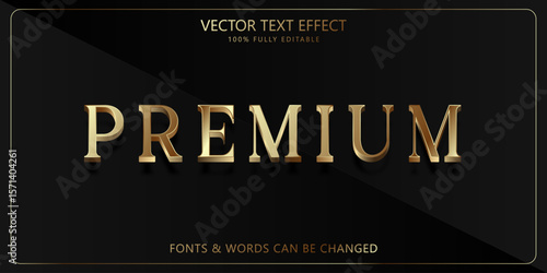 Gold premium editable text effect