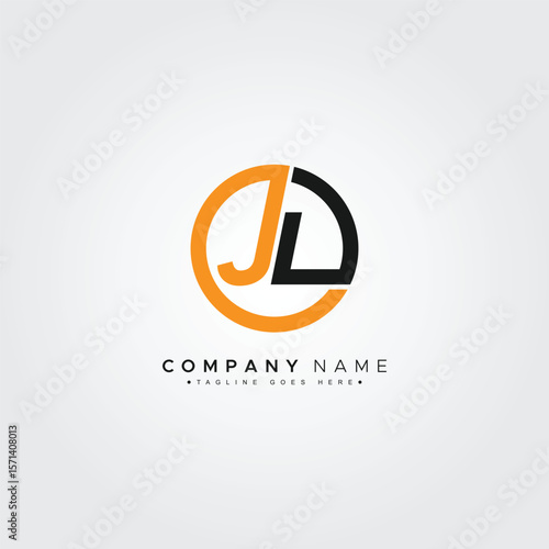 Creative Logo for Initials JL in Monogram Style - Vector Template for Initial Letter J and L