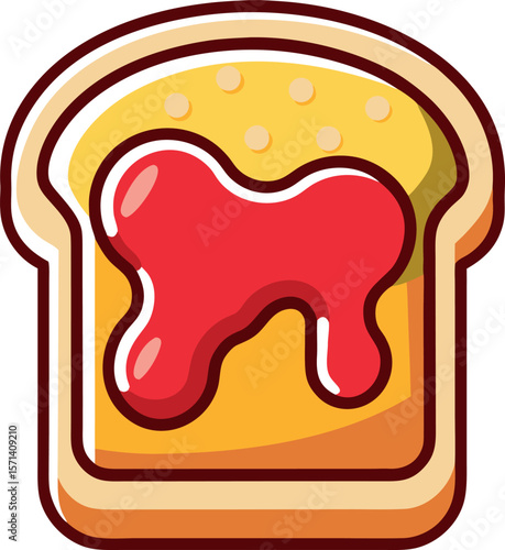 toast with jam icon.