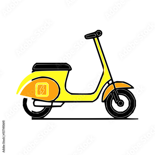 A vibrant vector collection of colorful scooters and bicycles in a flat, minimal, and modern style. The set includes classic mopeds, retro scooters, urban cycles, and contemporary electric-style bikes