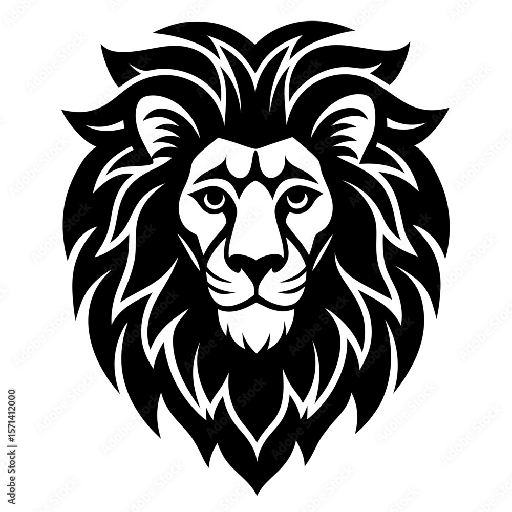 Obraz premium lion head vector