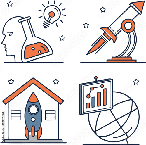 flat style modern icon set  