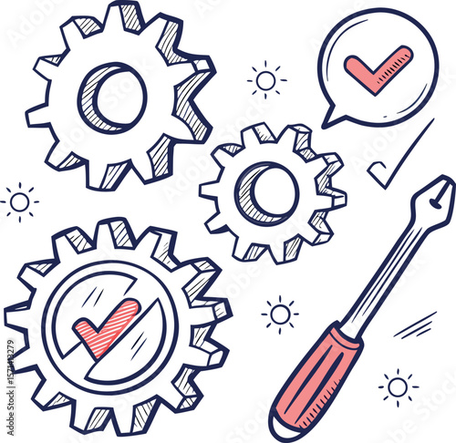 sketch style icon set for user settings 