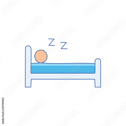 A person is sleeping peacefully on the bed. It creates the relaxing mood and is a perfect representation of sleep, dreaming, or rest