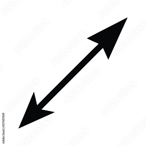 Diagonal Arrows Symbolizing Opposite Directions and Balance