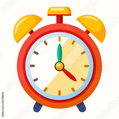 Retro Alarm Clock Vector
