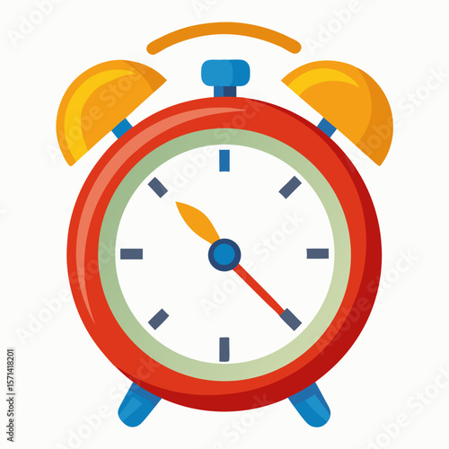 Retro Alarm Clock Vector