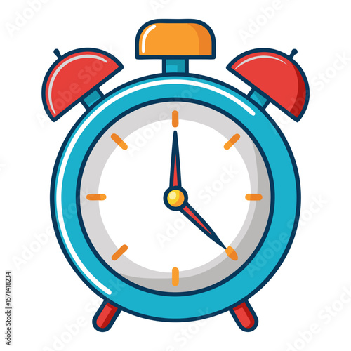 Retro Alarm Clock Vector