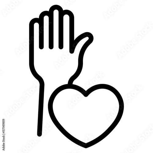 love, life, heartbeat, caring, passion, healthcare, like, charity  icon in vector illustration