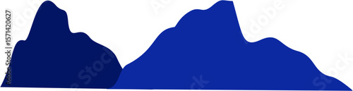 Silhouette Design of Blue Mountain Path