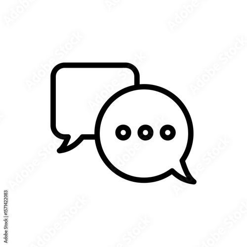 speech bubble icon, containing Text Message. Chat message symbol, Chat speech bubble, Social media message icon for app or website, gear PNG
