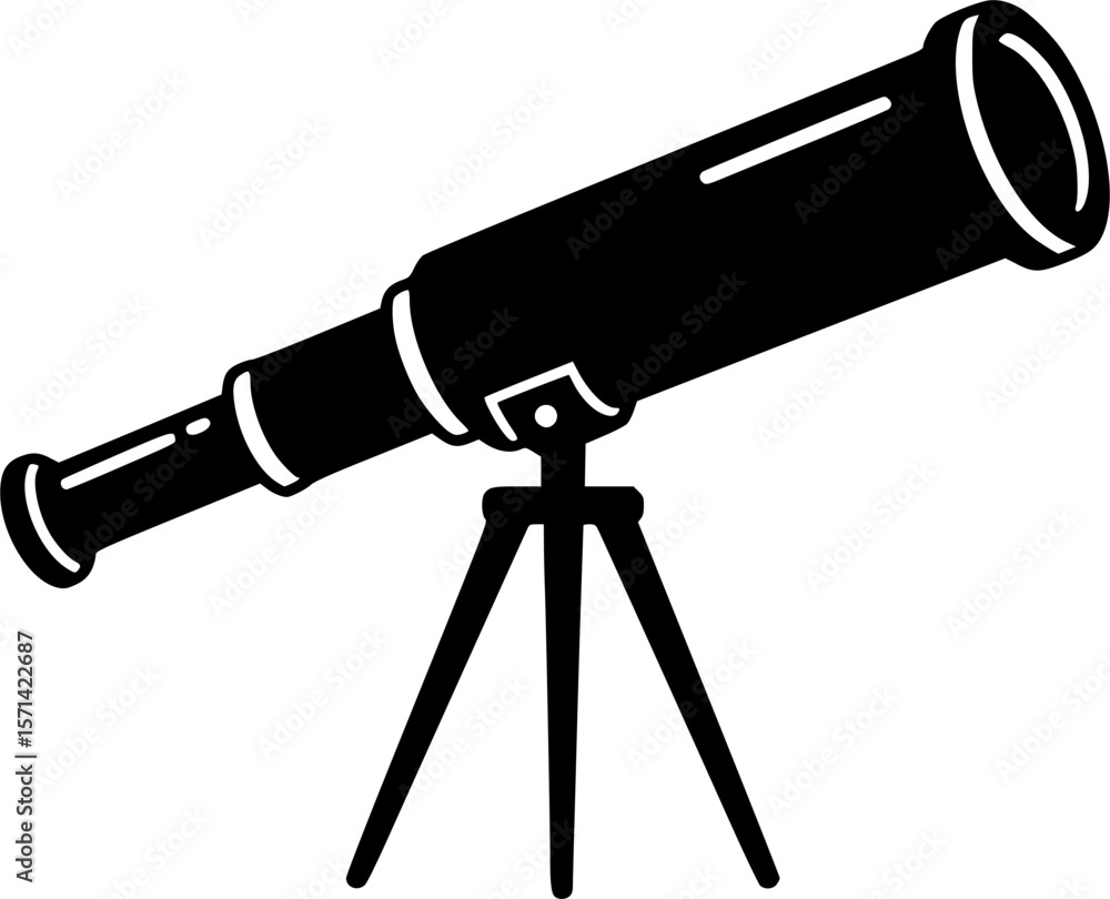 A classic pirate telescope icon in simple black and white vector illustration
A classic pirate telescope icon in simple black and white vector illustration