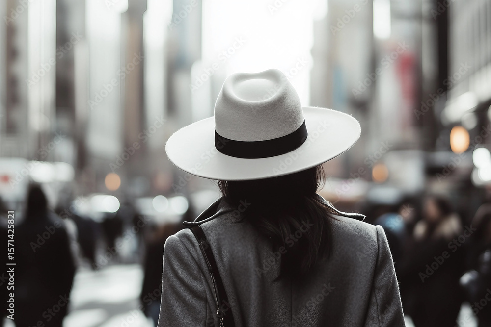 Generative AI portrait of fashionable person in urban street style outfit wearing in modern city environment Generative AI portrait of fashionable person in urban street style outfit wearing in modern city environment