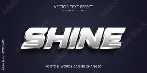 Shiny editable text effect, chrome style