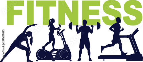 Fitness training workout exercises gym equipment healthy lifestyle concept