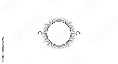 Sun symbol with rays representing the concept of Autumn equinox day  