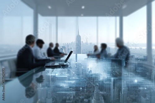 Business meeting at high level in New York City