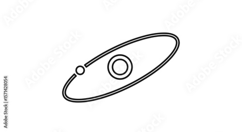 Abstract illustration of equinox sun path in minimal line art style  