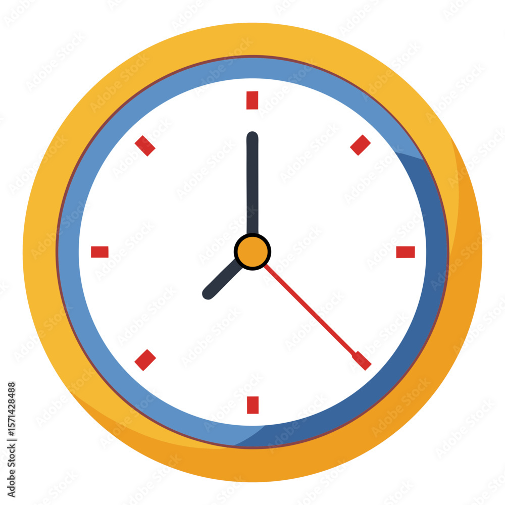 Minimal Wall Clock Vector Illustration Minimal Wall Clock Vector Illustration