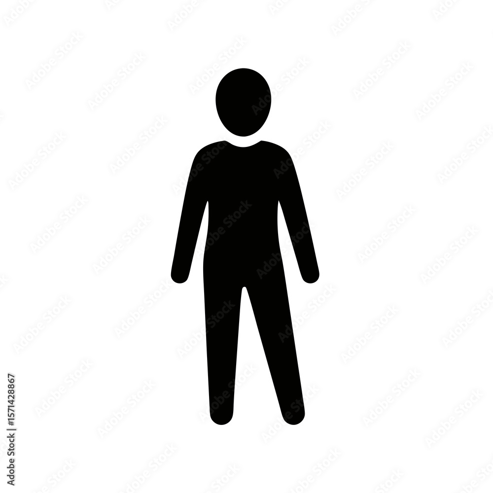 Obraz premium Human Figure Silhouette Icon 