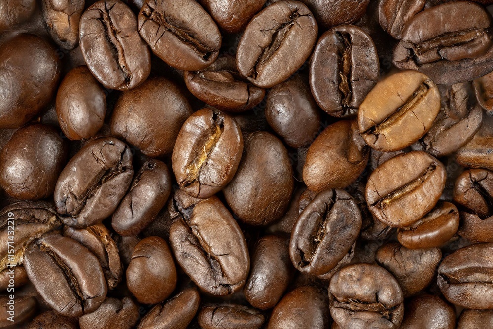 Fototapeta premium coffee beans close up background