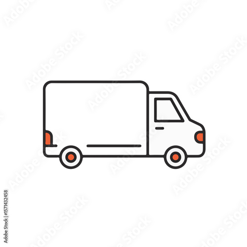 A delivery truck icon. 