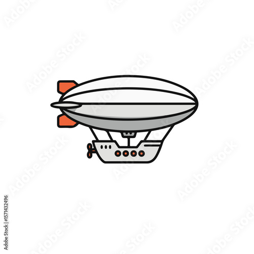 Vintage airship illustration