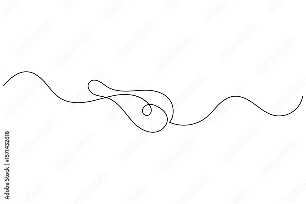 Fried chicken drumstick continuous one line drawing of white background with minimalist outline style Fried chicken drumstick continuous one line drawing of white background with minimalist outline style