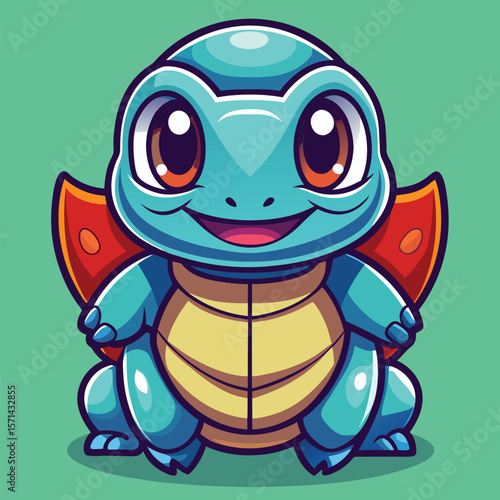 Cute cartoon turtle character