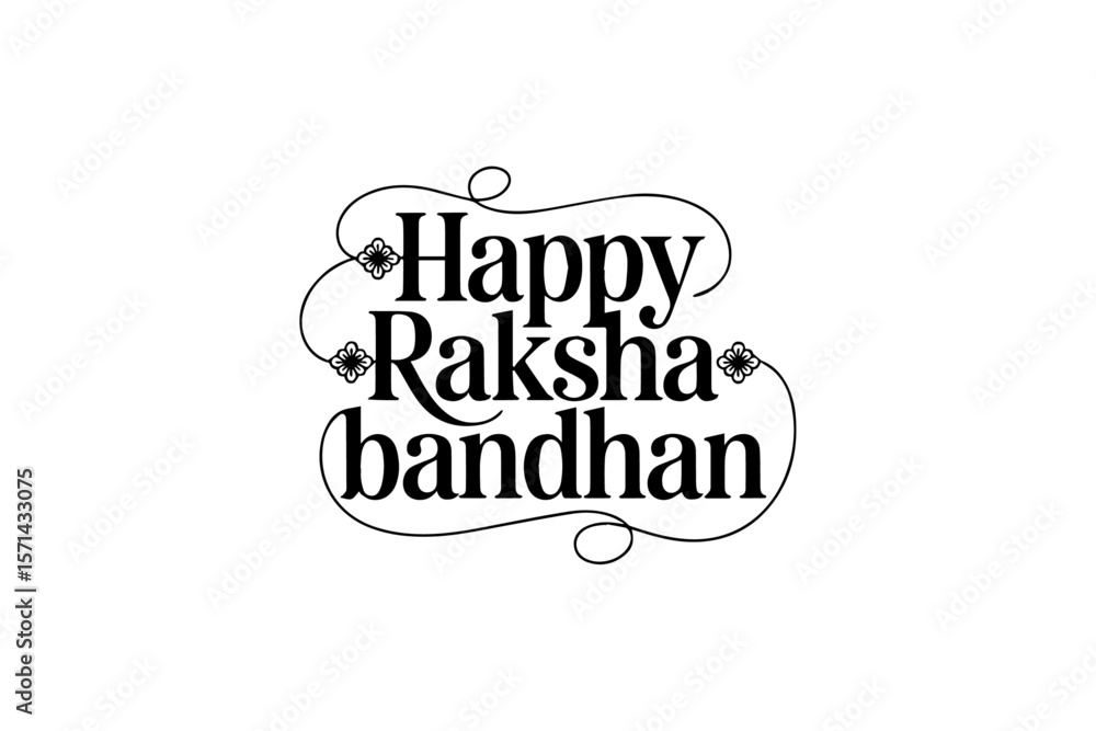Fototapeta premium Raksha Bandhan festive decorative typography