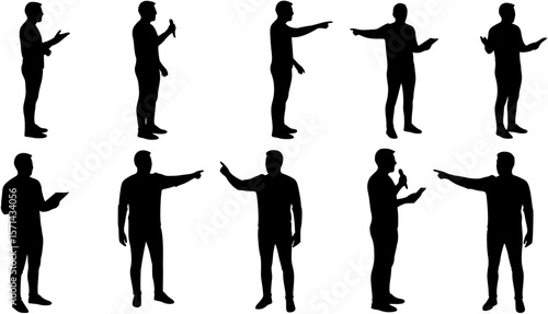 Silhouette of Man Pointing While Giving a Speech
