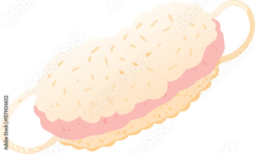 A soft, fluffy bath sponge or loofah, textured for gentle exfoliation and soothing.