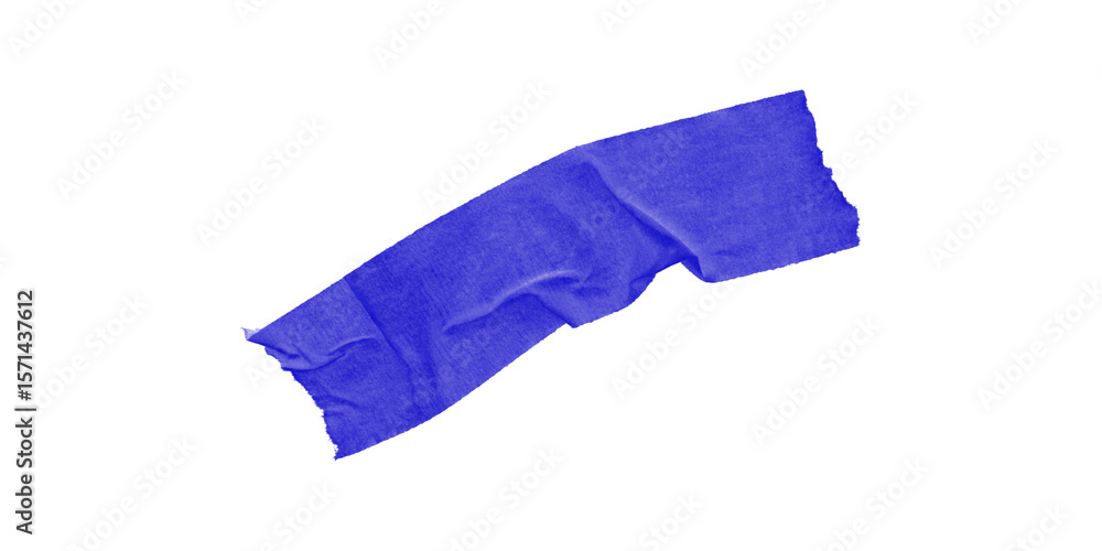 Fototapeta premium Isolated blue shape against a black background creating a simple abstract visual composition art piece