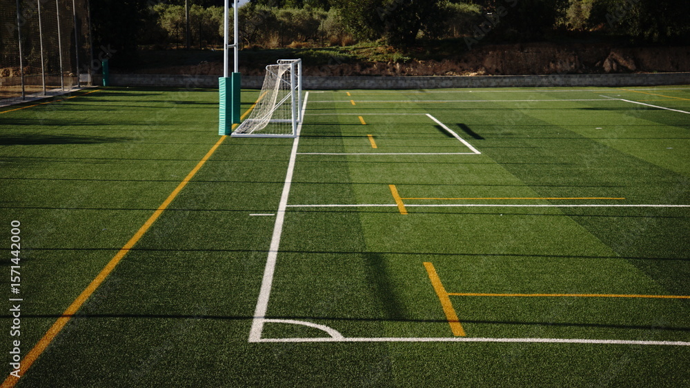Obraz premium artificial turf soccer field