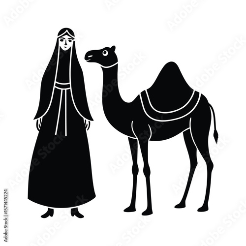 camels in the desert