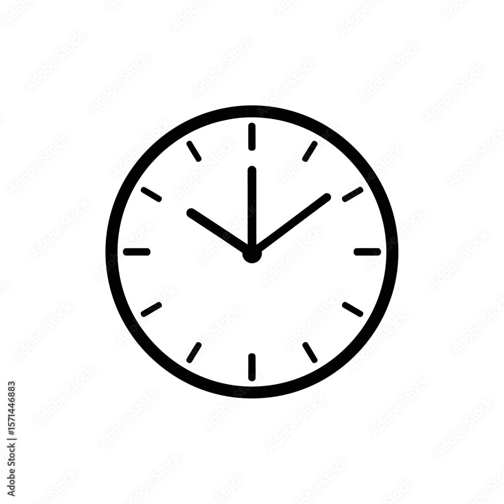 A simple clock face showing ten minutes before ten oclock A simple clock face showing ten minutes before ten oclock
