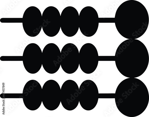 abacus bead on white background.eps