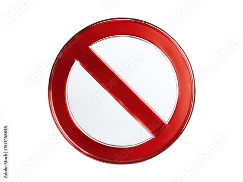 Free Download Red prohibition symbol with white background and black border circle, Isolated, Transparent Png - GFXLoad