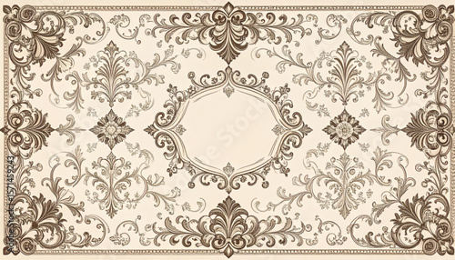 Ornate vintage decorative border with a centered blank space for text or image.