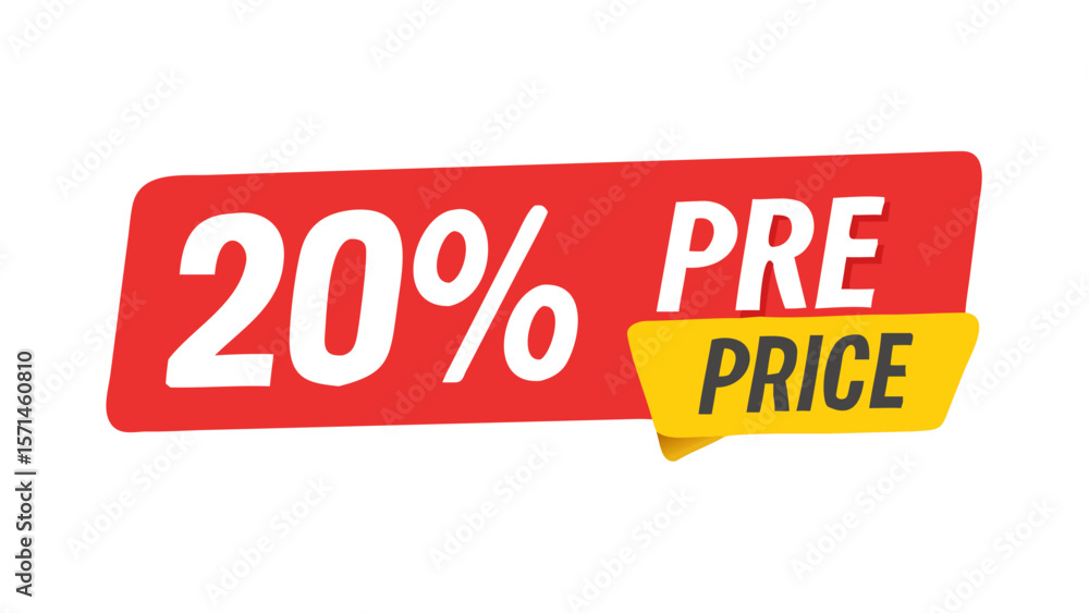 20 percent price off icon. Sale label or tag. Discount badge or sticker design element. Vector illustration.
20 percent price off icon. Sale label or tag. Discount badge or sticker design element. Vector illustration.