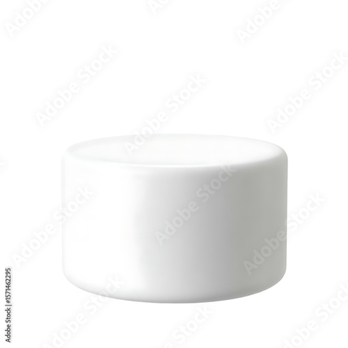 Wallpaper Mural White Cosmetic Jar Mockup Lid Close Up on Transparent Background Torontodigital.ca